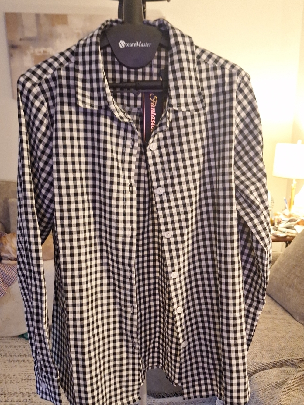 NWT Button-Down Shirt β Black & White